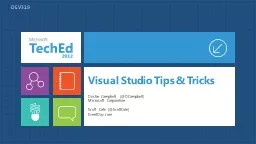 Visual Studio Tips & Tricks