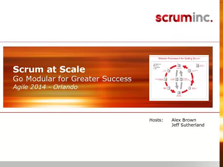 Scrum at Scale Go Modular for Greater Success Agile 2014 - Orlando
...
