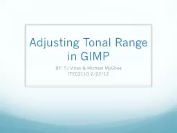 Adjusting Tonal Range in GIMP