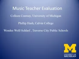 Music Teacher Evaluation