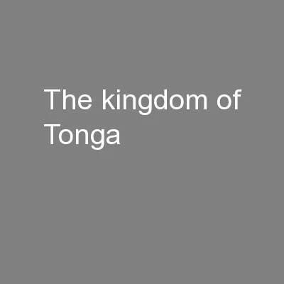The kingdom of Tonga