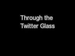 Through the Twitter Glass