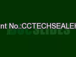 Document No.:CCTECHSEALEH110907