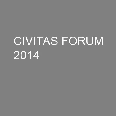 CIVITAS FORUM 2014