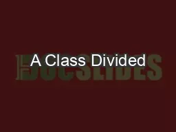 A Class Divided