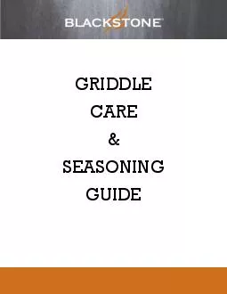 Griddle Care & Seasoning