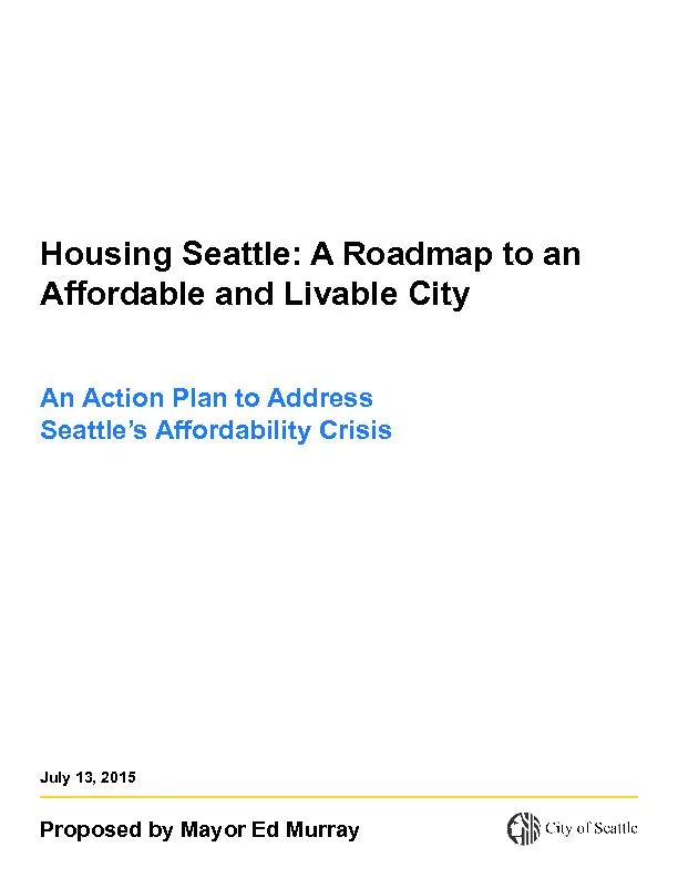 Housing Seattle: A Roadmap to an