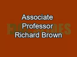 Associate Professor Richard Brown