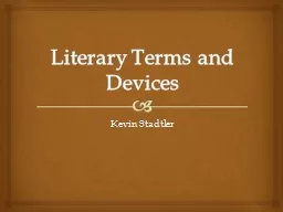 Literary Terms and Devices