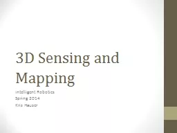 3D Sensing and Mapping
