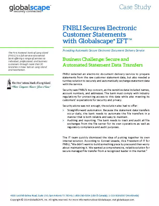 FNBLI Secures Electronic