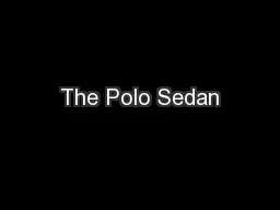 The Polo Sedan