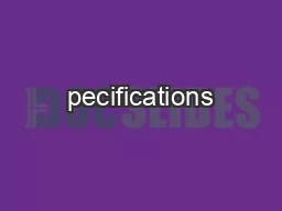 pecifications