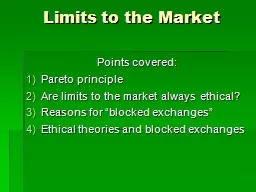 Limits to the Market