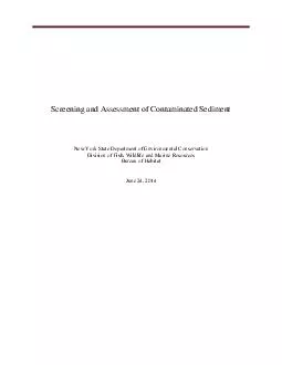 Screening and Assessment of Contaminated SedimentNew York State Depart