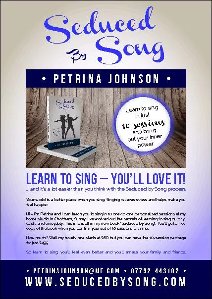 Learn to sing – you’ll love it!
