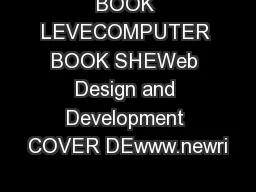 BOOK LEVECOMPUTER BOOK SHEWeb Design and Development COVER DEwww.newri