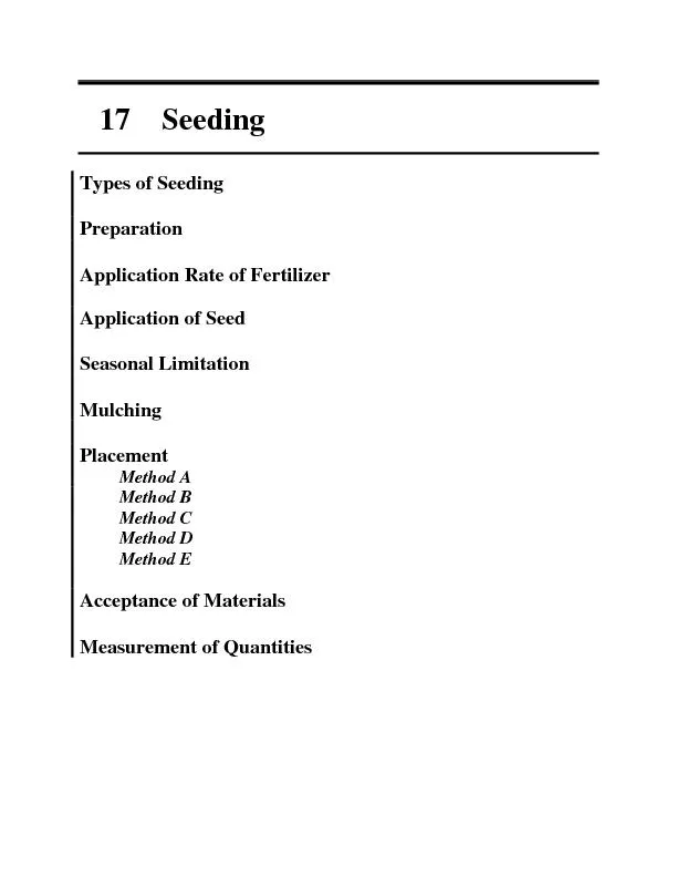 Types of Seeding