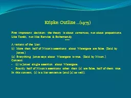 Kripke: Outline …(1975)