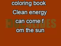 coloring book  Clean energy can come f om the sun