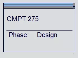 1 CMPT 275