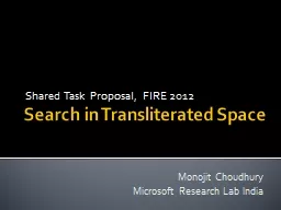 Search in Transliterated Space