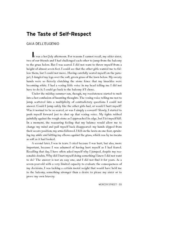 The Taste of Self-RespectGAIA DELL