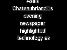 Assis Chateaubriand’s evening newspaper highlighted technology as