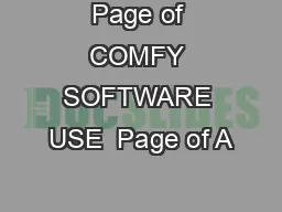 Page of COMFY SOFTWARE USE  Page of A