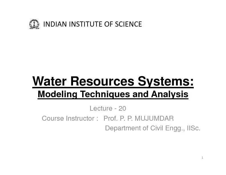 Water Resources Systems:
