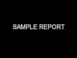 SAMPLE REPORT
