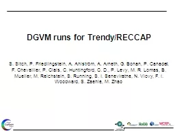 DGVM runs for Trendy/RECCAP