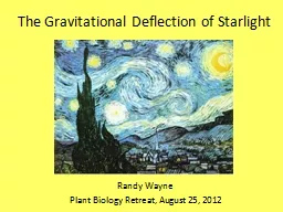 The Gravitational Deflection of Starlight
