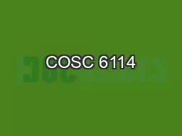 COSC 6114