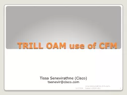 TRILL OAM use of CFM