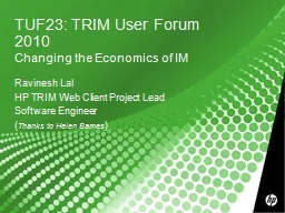 TUF23: TRIM User Forum 2010