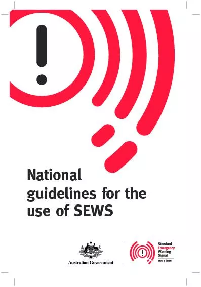 National guidelines for the use of SEWS