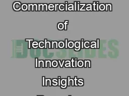 Successful Development and Commercialization of Technological Innovation Insights Based