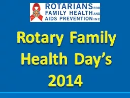 Rotary Family Health Day’s