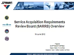Service Acquisition Requirements Review Board (SARRB) Overv
