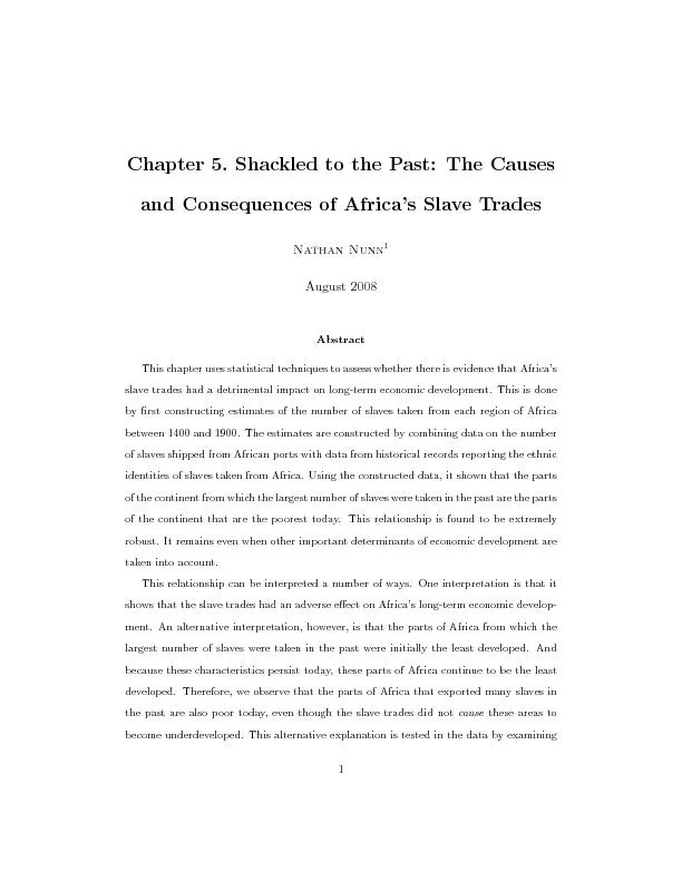 Chapter5.ShackledtothePast:TheCausesandConsequencesofAfrica'sSlaveTrad