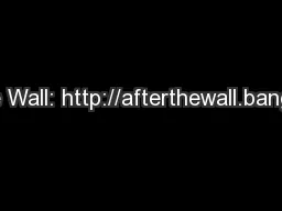After the Wall: http://afterthewall.bangor.ac.uk