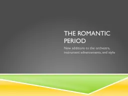 The Romantic period