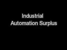 Industrial Automation Surplus