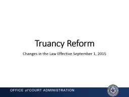 Truancy Reform