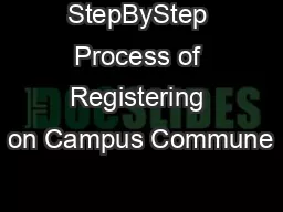 StepByStep Process of Registering on Campus Commune