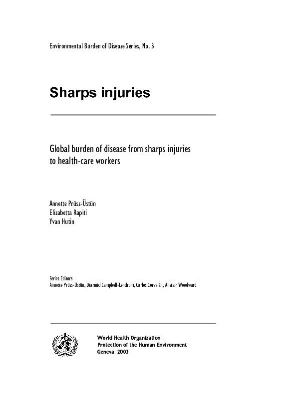 WHO Library CataloguiSharp injuries: global burden of disease from sha