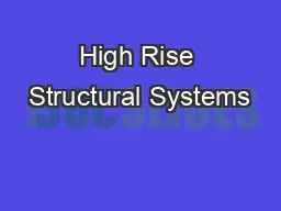 High Rise Structural Systems