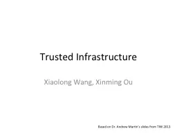Trusted Infrastructure
