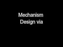Mechanism Design via